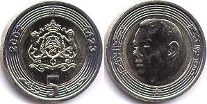 piece Morocco 5 dirhams 2002