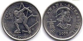 pièce de monnaie canadian commémorative pièce de monnaie 25 cents 2009