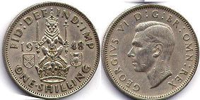 monnaie UK 1 shilling 1948