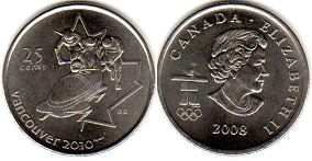 pièce de monnaie canadian commémorative pièce de monnaie 25 cents 2008