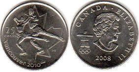 pièce de monnaie canadian commémorative pièce de monnaie 25 cents 2008